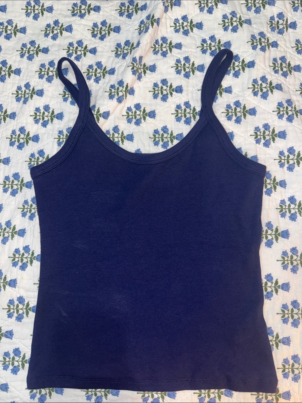 Aritzia Homestretch Ribbed Tank Top in color Admiral
